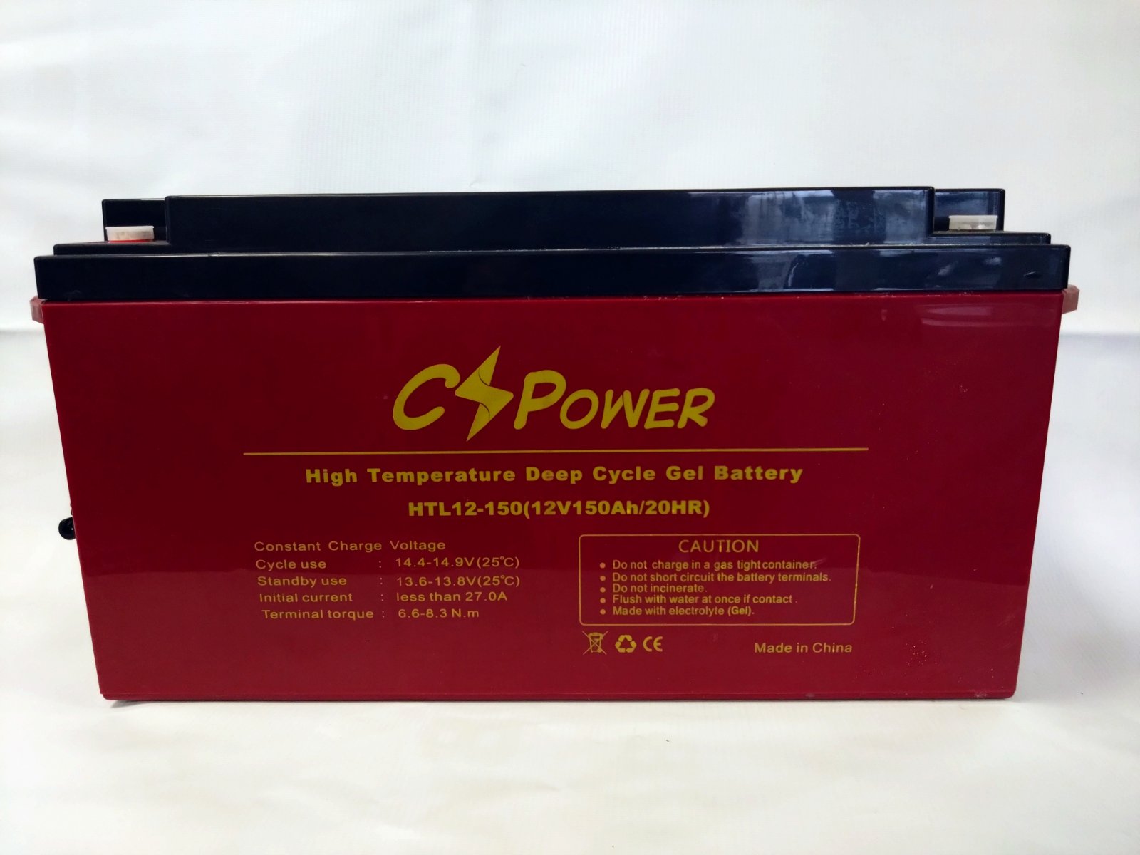 Акумуляторна батарея CS POWER HTL12-150 GEL, 150Ah, 12V, 484x171x241(241)мм, M8*18 (HTL12-150)